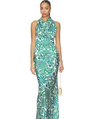 Misa Sierra Skirt and Fern Top Floral Two-Piece Set